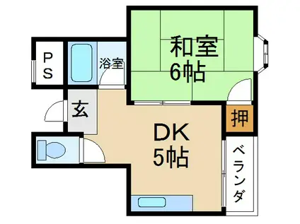 アールアイ緑町マンション(1DK/2階)の間取り写真