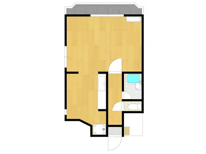 グリーングレイス松本(1DK/3階)の間取り写真