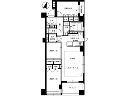 ジオ・イニシア練馬春日町(3SLDK/3階)の間取り写真