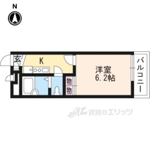 レオパレスMIO(1K/2階)の間取り写真