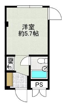 ききょう元町ビル(ワンルーム/2階)の間取り写真