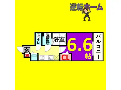 プレサンス千種アイル(1K/5階)の間取り写真