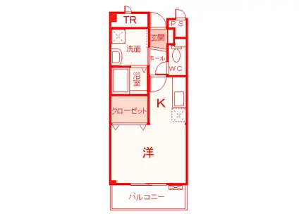 ドミトリーハウス湘南(ワンルーム/4階)の間取り写真