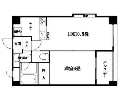 AHKUTY 東谷山(1LDK/8階)の間取り写真