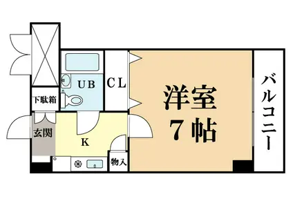 ホーユウコンフォルト京都田辺(1K/5階)の間取り写真