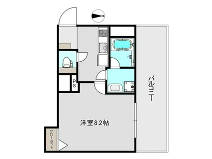 マーロ千住クレストタップ2(1K/8階)の間取り写真