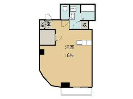 ナチュラルタウンI(ワンルーム/2階)の間取り写真