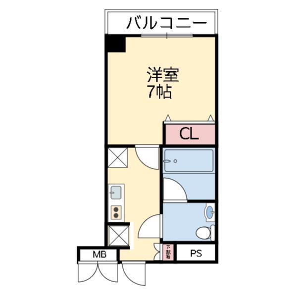 MK FORT(1K/6階)の間取り写真