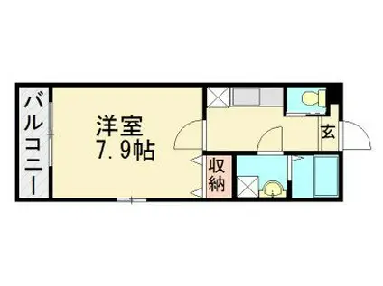 アド・プリモ伊万里(1K/1階)の間取り写真