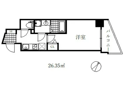 エスピーコート神戸(1K/1階)の間取り写真