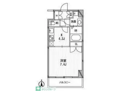 スペーシア高円寺I(1K/4階)の間取り写真