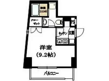 セレシア西巣鴨(1K/4階)の間取り写真