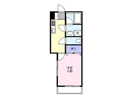 チェリーハイム和久(1K/2階)の間取り写真