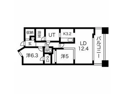 MELIV上前津(2LDK/4階)の間取り写真