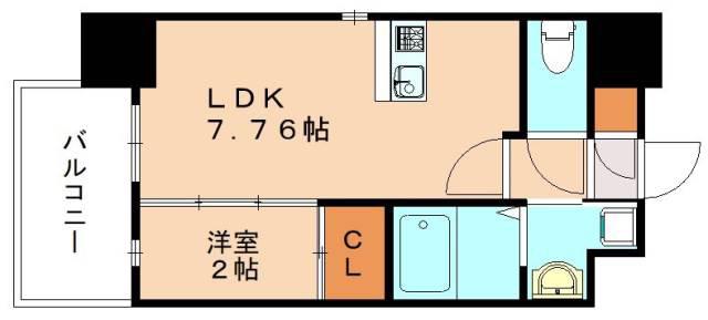 プロシード日赤通(1LDK/5階)の間取り写真