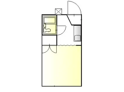 コーポ桜(ワンルーム/2階)の間取り写真