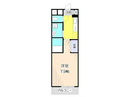 LUOGIA ルオージア(1K/3階)の間取り写真