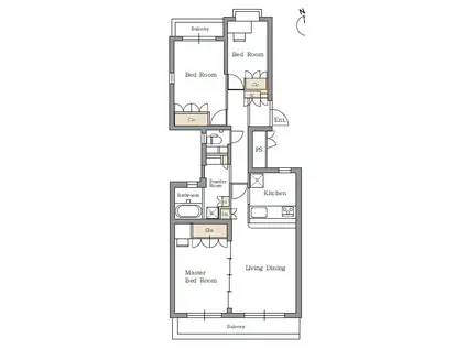 アソシエール文京白山(3LDK/1階)の間取り写真