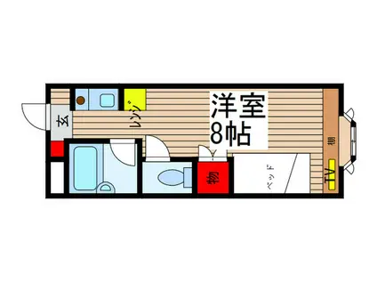 サテライト藤(ワンルーム/2階)の間取り写真