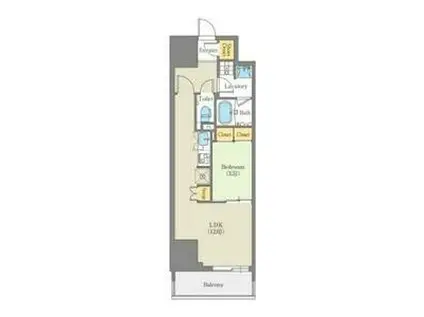 CORNES HOUSE NAGOYA(1LDK/4階)の間取り写真