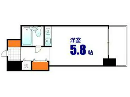 朝日プラザアムネット天満(ワンルーム/11階)の間取り写真