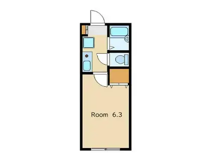 グリーンハイツ(1K/1階)の間取り写真