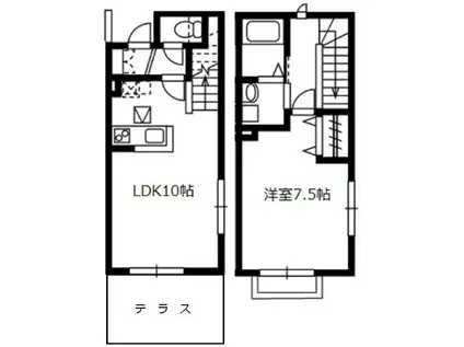 アンマケイト(1LDK/1階)の間取り写真