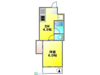 マイクイン(1K/1階)の間取り写真