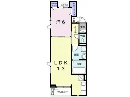 グラン・プリムローズ(1LDK/3階)の間取り写真