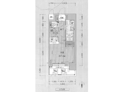 ライジングコート名古屋駅南(ワンルーム/9階)の間取り写真
