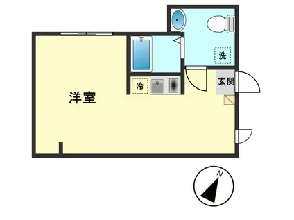 BOASORTE鎌倉(ワンルーム/4階)の間取り写真
