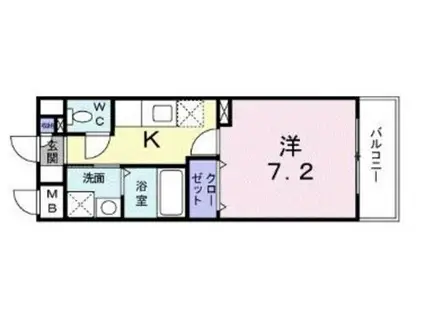 リヴ ウェル アサヒ(1K/3階)の間取り写真