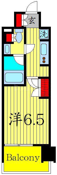 BLESS上池袋(1K/2階)の間取り写真