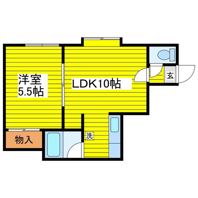 レスポール(1LDK/3階)の間取り写真
