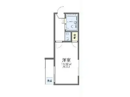 レオパレスシェモアII(1K/2階)の間取り写真