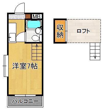 シャルム千代ヶ崎(ワンルーム/3階)の間取り写真