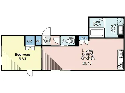 J.J ANELA ジェイジェイアネラ(1LDK/1階)の間取り写真