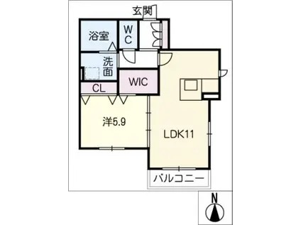 SCHON TAL(1LDK/2階)の間取り写真