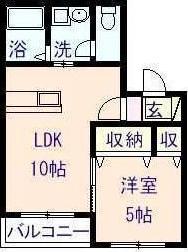 TAKESHO HOUSE(1LDK/1階)の間取り写真