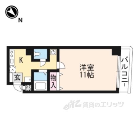 アフロディテ(1K/5階)の間取り写真