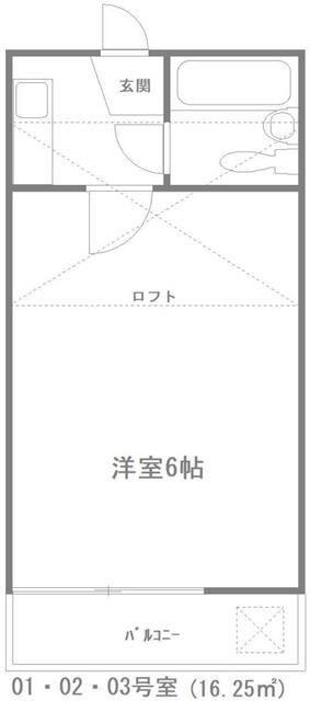 ストーンズ高坂(1K/2階)の間取り写真