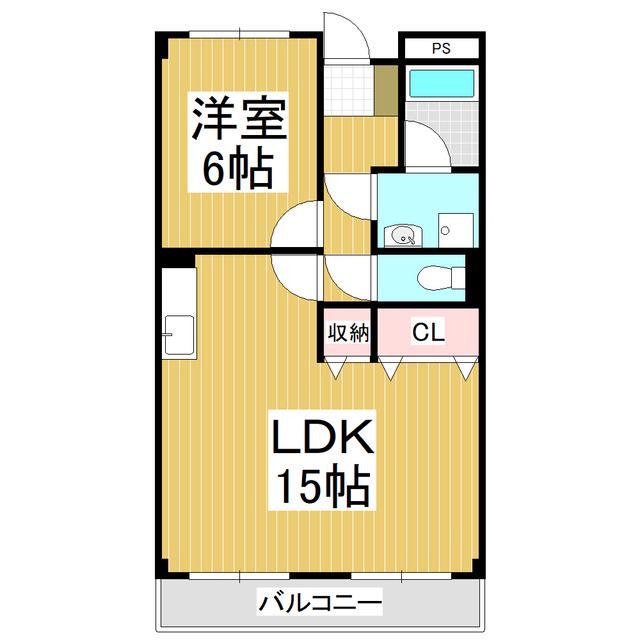 LIMPIAベルフラワー藤森(1LDK/2階)の間取り写真