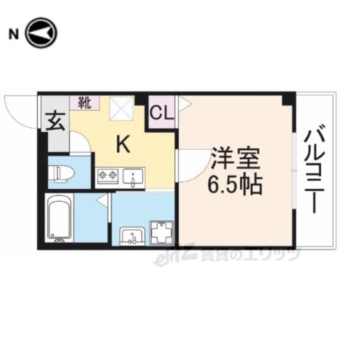 メゾンならまち(1K/3階)の間取り写真