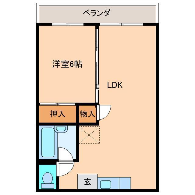 グランドールMK(1LDK/2階)の間取り写真
