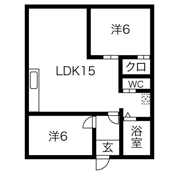 パールハイツ(3LDK/2階)の間取り写真