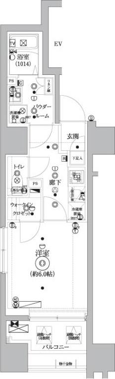 セジョリ桜台駅前(1K/4階)の間取り写真
