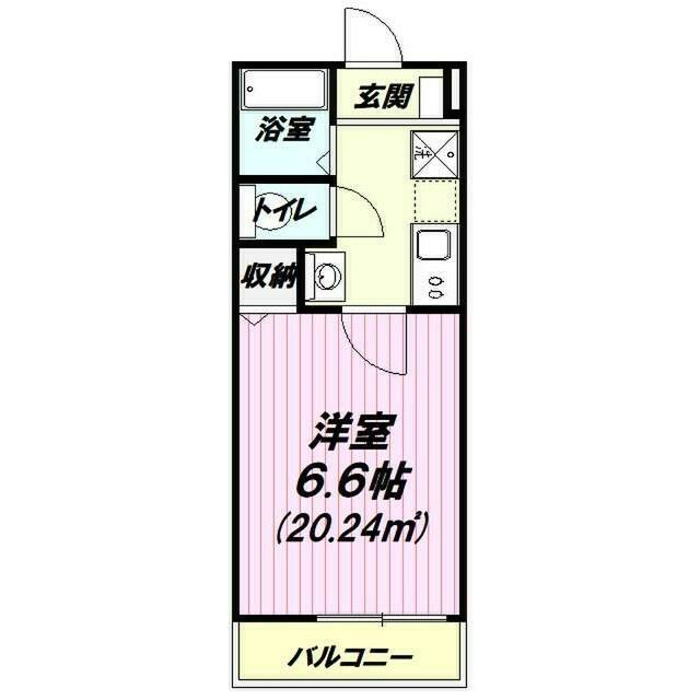 ベラヴィスタ春日部(1K/1階)の間取り写真