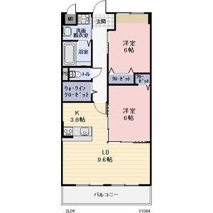 シエスタ南原(2LDK/2階)の間取り写真