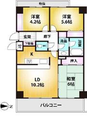 GLEASON GARDEN(3LDK/5階)の間取り写真