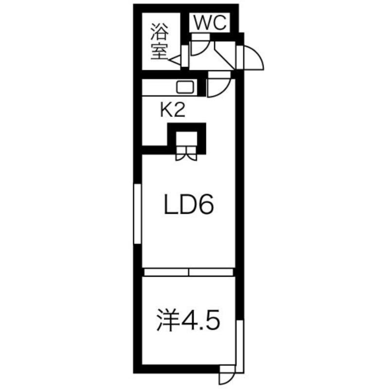 ローヤルハイツ本郷通6(1LDK/3階)の間取り写真